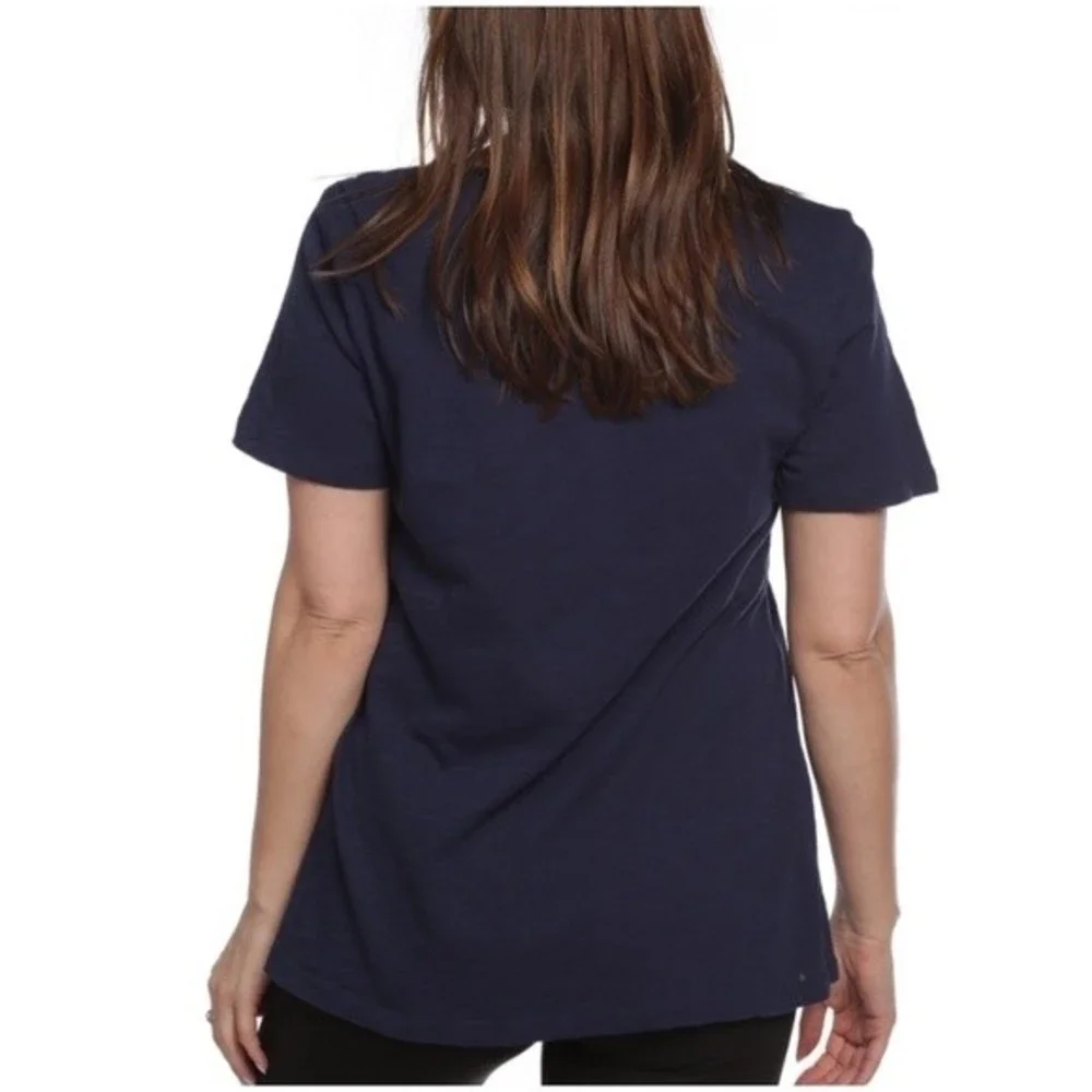 Erika Ophelia‎ Navy Blue Top Front Tie - Picture 3 of 6